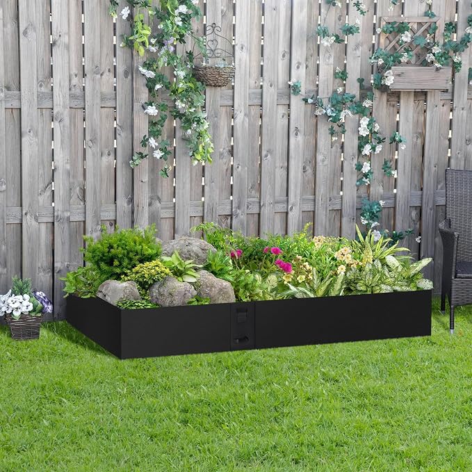 41" L x 7.9" H Galvanized Steel Landscape Edging,Mteal Lawn Edging,6 Pack | Landscape Edging Border ,Hammer-In,No Dig,For Pathways,Flower Beds,Farms/Vegetable Gardens