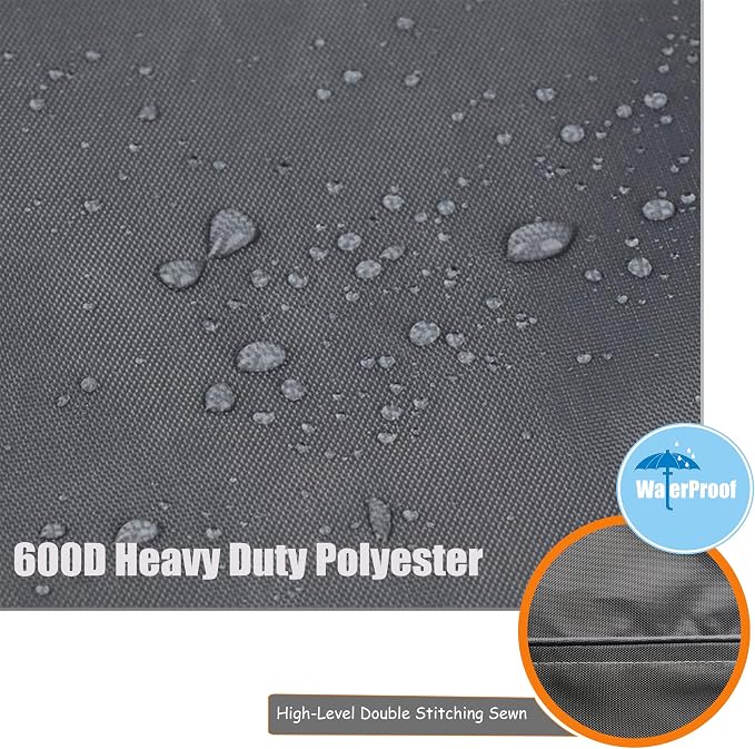 16FT Pool Solar Reel Cover, 600D Oxford, 9-Strap Windproof UV Storage Cover | Protects pool solar reel from UV, rain & dust; reduces outdoor wear; easy one-person setup with adjustable strap system