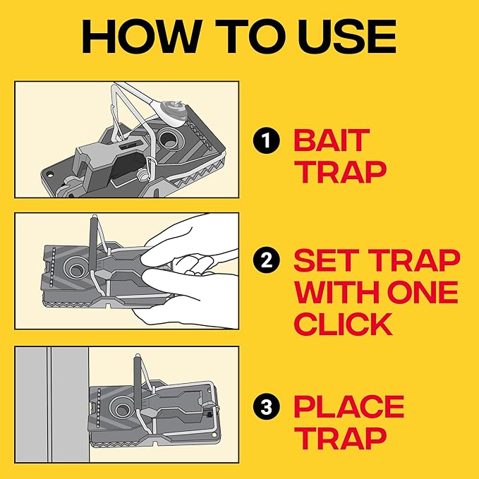 Victor M144B Power-Kill Rat Trap - Snap Traps for Rats - Rat Traps Indoor, Outdoor - Rat Traps for House
