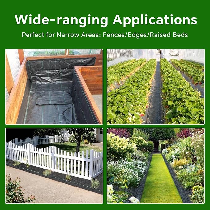 Weed Barrier Landscape Fabric Heavy Duty,1.4FT x 150 FTPremium Garden Weed Blocker Fabric for Weed Control, Plastic Ground Cover with Woven Weed Cloth,Durable Landscaping Fabric
