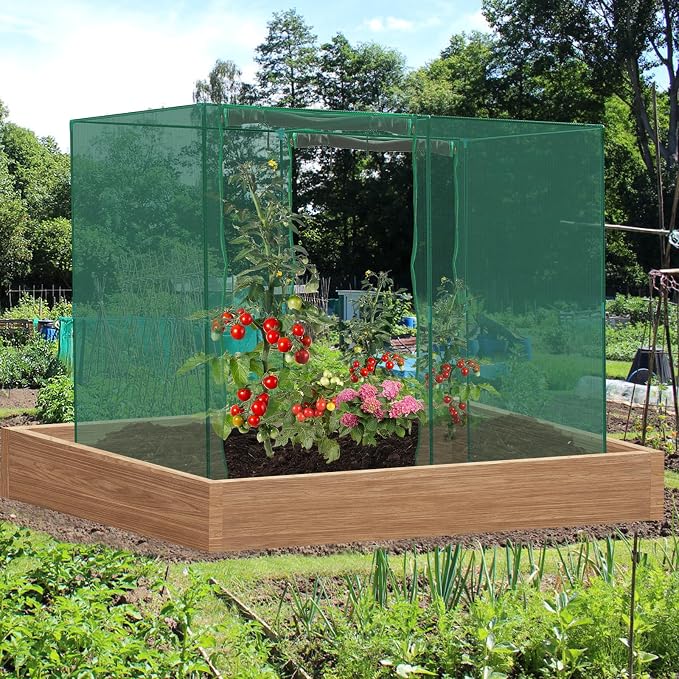10'x6.5'x6.5' Crop Cage Plant Protection Netting Tent | Easy Installment Mesh Tent with Zippers for Vegetables Fruits and Plant | Suitable for Garden Yard and Lawn