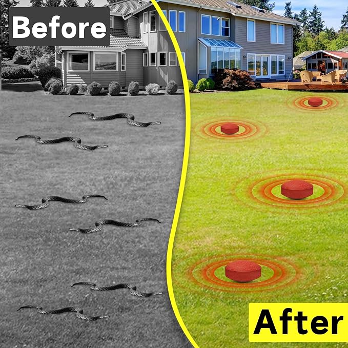 Snake Repellent for Yard Powerful,Snake Away, Keep Snakes Away for Outdoors Pet Safe,Copperhead Rattlesnake Repellent (18, Yellow)