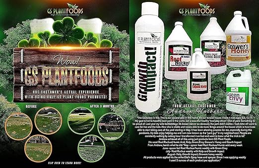 GS Plant Foods Root Ruckus Compost Fertilizer Organic Plant Food - Turbo Charged Compost for Plants - Humic Acid & Sea Kelp Nutritional Root Supplement for Lawns, Soil, Shrubs & Vegetables - 5 Gallons