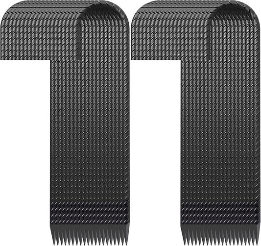 16 Inch J Hook Rebar Stakes 20 Pack, Heavy Duty 5/16" Diameter Black E-Coated Steel Wind Resistant Ground Anchors for Tent, Trampoline, Bounce House, Dog Kennel, Chain Link Fence & Gazebo