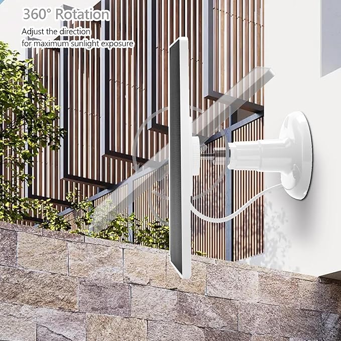4 Pack Solar Panel Camera Charger Fit for Arlo Essential Spotlight/XL Spotlight/Essential 2k 2nd 3rd gen 2 3 Camera,Arlo PRO 6,Ring Spotlight Cam Plus/Spotlight Pro 5V 7W Solar Panel Charging Cable