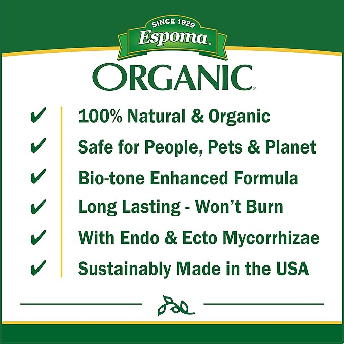 Espoma Organic Bio-Tone Starter Plus 4-3-3 Natural & Organic Starter Plant Food with Both Endo & Ecto Mycorrhizae; 25 lb. Bag; The Ultimate Starter Plant Food