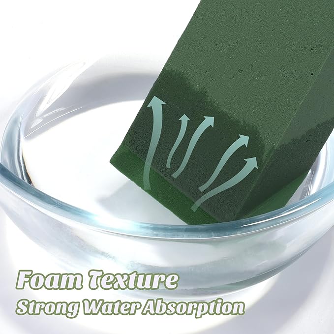 Hahood 48 Packs Floral Foam Blocks Wet & Dry Floral Foam Bricks 5.5x3.1x1.8 Inch Flower Arranging Kit for Fresh and Artificial Flowers Florist Foam Blocks for Wedding Home Decor