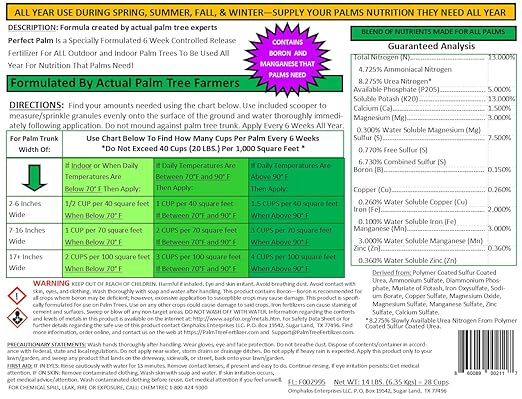 14 LB. Perfect Palm ® - Dual Action Palm Tree Fertilizer with Free Measuring Scoop