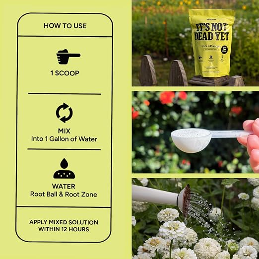 Pots & Planters - It’s Not Dead Yet mitogrow Patented Powder Formula, Makes 50 Gallons