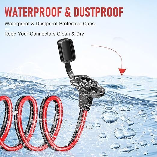 SAE to O Ring Connector 2FT 10AWG, SAE Battery Quick Connect Plug Waterproof Extension Cable for Solar Panel, Street & Road Glide Motorcycle Charging Port Upgrade, RV, Solar Generator Battery Charger