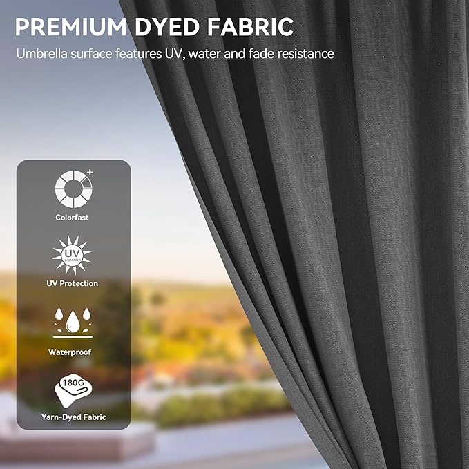 YITAHOME 12X20FT Hard Top Metal Gazebo Patios Double Roof Canopy Aluminum Frame Garden Gazebo Tent Curtains Netting for Patios Backyards Decks Lawns Gray