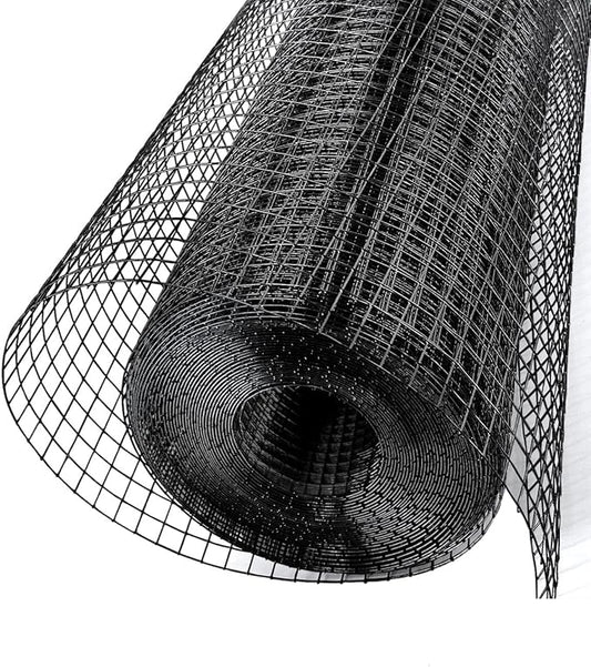 Black Hardware Cloth 1/2 inch 72" x 50' 19 Gauge - Durable Welded Wire Mesh Roll for Chicken Wire Fencing, Garden Fence,& Rodent Protection