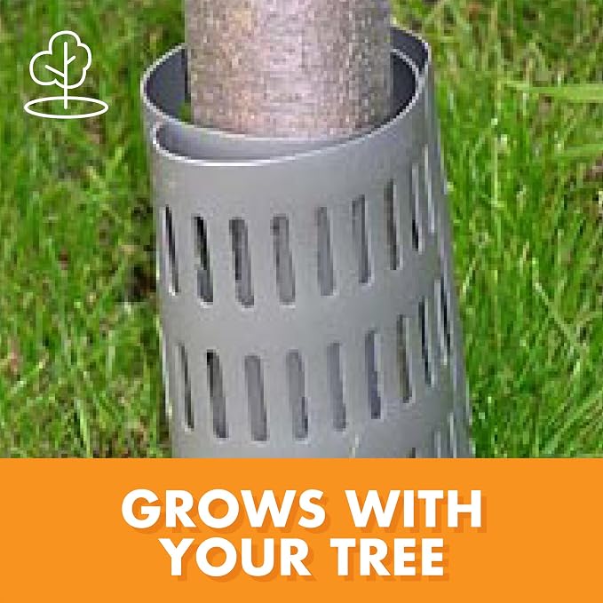 EasyFlex Plastic Tree Trunk Protectors, 12 Count, Grey