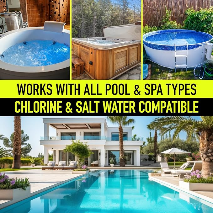 Pool Leak Detection Dye Kit - with 2 Precision Applicators - 75+ Tests - Superior Long Lasting UV Pool Dye Easily Locates Leaks - for All Pool, Spa, & Hot Tub Types - 8 OZ (Fluorescent Yellow)