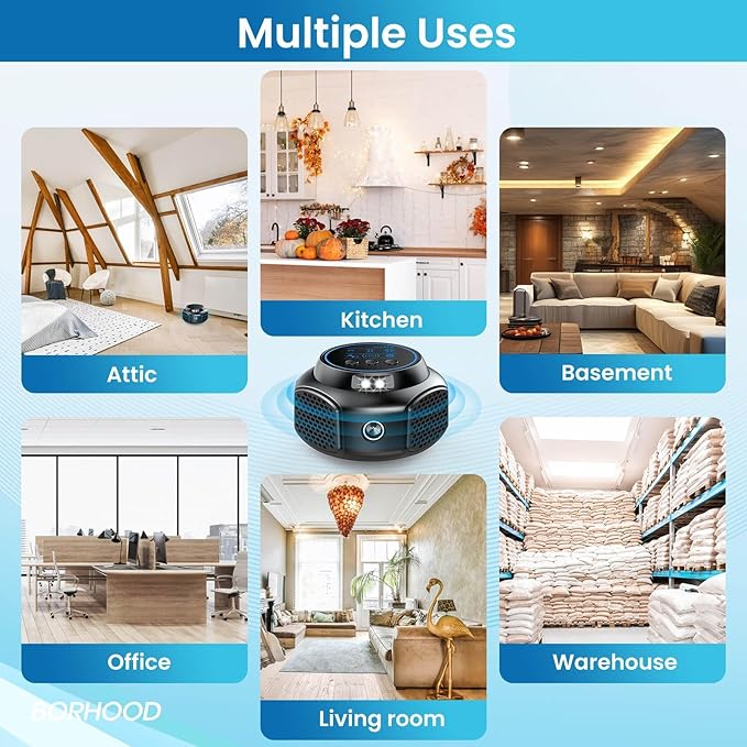 Ultrasonic Pest Repellent Plug-in, Electronic Mouse Traps & Insect Repellent, Pest Control for Rodent, Roach, Ant, Squirrel, Spider, Bugs, Mouse, Rat, Bat for Home, Office, Warehouse Black 1 Pack