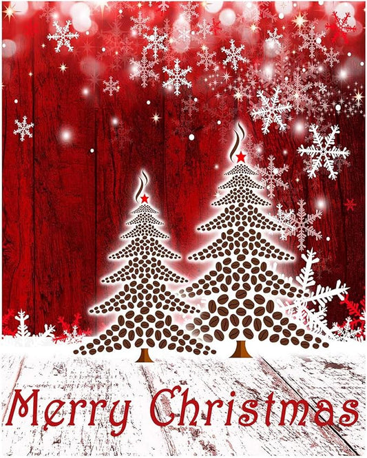 Merry Christmas Tree Snowflake Garden Flag Winter Snow Double Sided Flags House 28" x 40", Xmas Winter Snowman New Year Red Garden Flags Vertical Yard Banner Outdoor Decoration