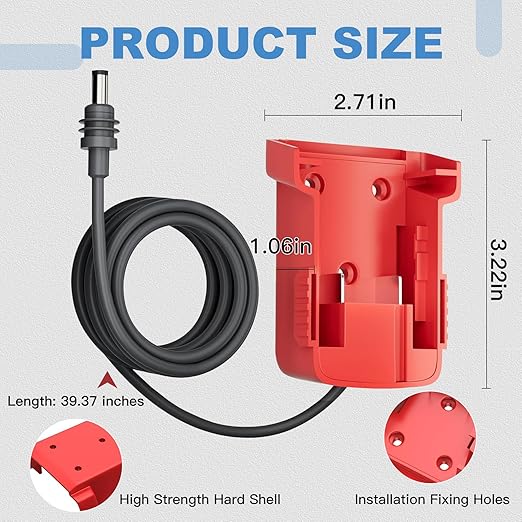 Power Cable and Battery Adapter, Compatible with/Replacement for Mil.waukee Batteries, 3.2FT Plug-and-Play Design, DC Power Cable Cord for Starlink Mini, 1M Starlink Mini Accessories (for Mil.waukee)