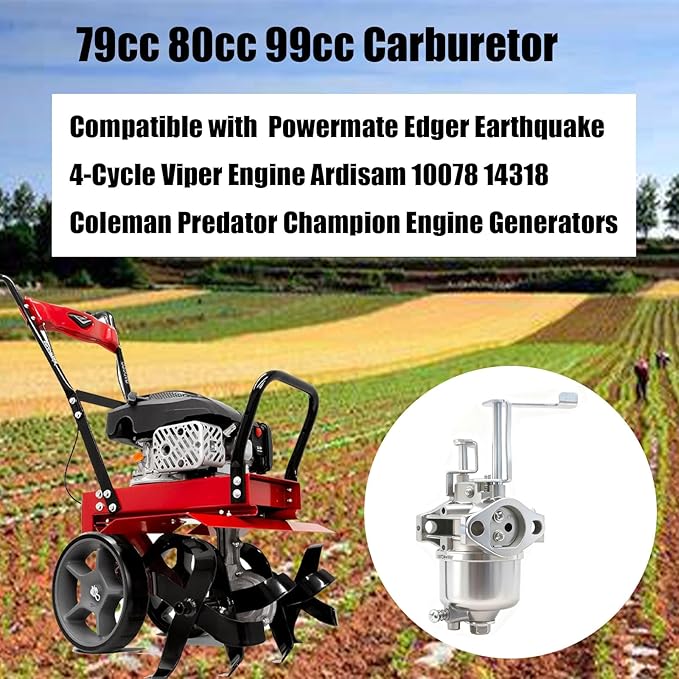 DVBB Carburetor Compatible with Predator 79cc 98cc 99cc 68124 69733 Gasoline Engine Harbor Freight Compatible with Coleman Mini Bike Go-Kart Powermate Edger Earthquake 4-Cycle Viper Ardisam 10078