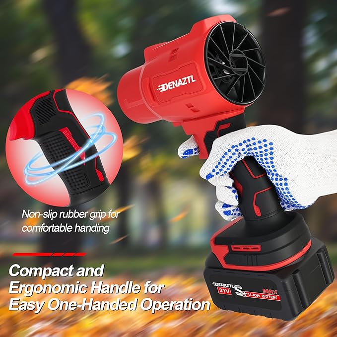Electric Handheld Leaf Blower Cordless with 2X 4.0Ah Batteries and Charger, 650CFM 160MPH, 2 Extended Nozzles, Portable Mini Lightweight for Seniors Gift, Yard,Patio,Gutter,Lawn Care, Garden Tool