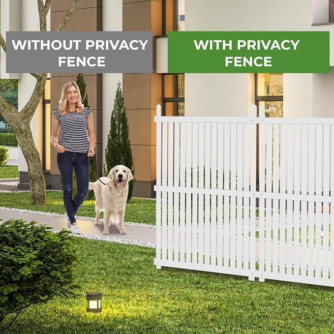 Air Conditioner Fence 2 Panels, 36" W x 45" H Outdoor Trash Can Fence, Easy Assembly Decorative Privacy Screen for AC Units & Pool Equipment