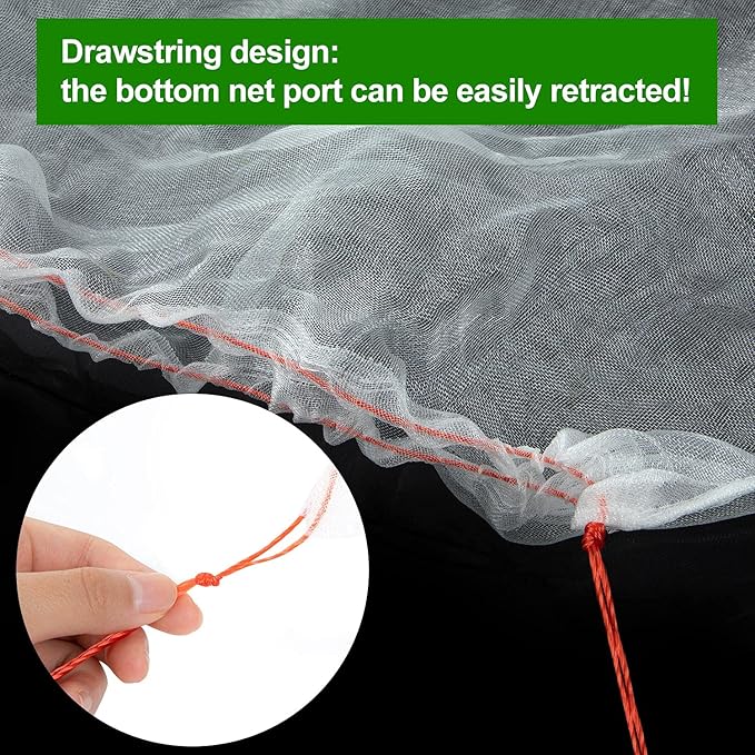 3 Pcs Plant Barrier Net Mesh, Plant Barrier Net Mesh, Bird Netting, Barrier Bags for Vegetables Fruits, Covering Plants Bags, Tomato Plant Netting for Protect Plants from Birds(2.4 x 3.5 FT)