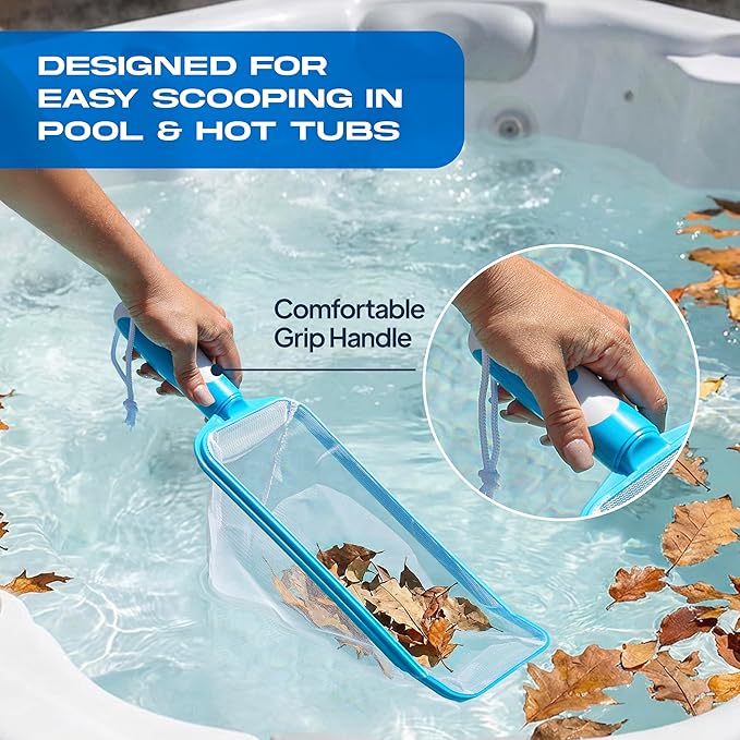 The Skimmie Swim-N-Scoop in-Pool Handheld Skimmer Net for Scooping Debris, Leaves, and Bugs While Swimming