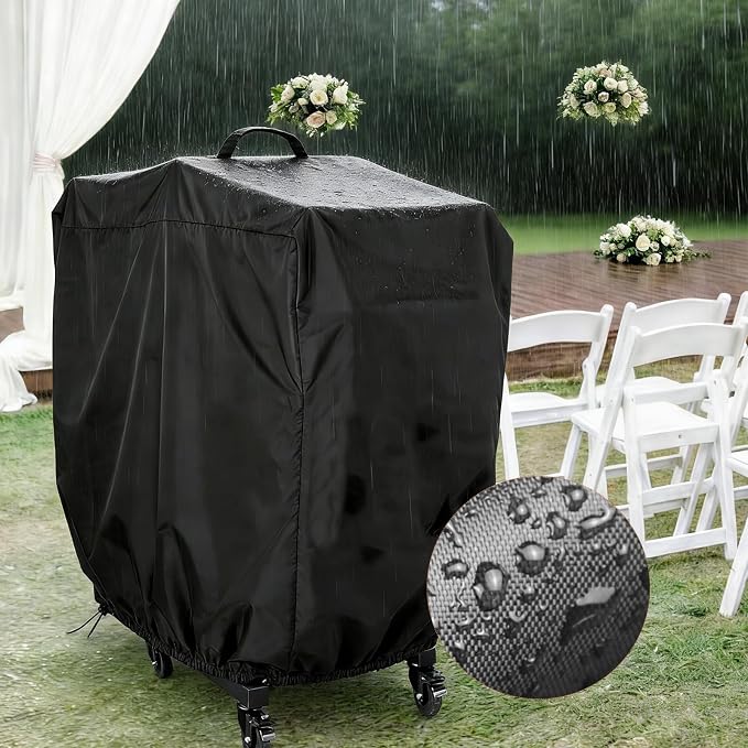 Folding Chair Rack Cover for koretech Folding Chair Rack, Waterproof Chair Cart Cover, Dust Proof Chair Storage Dolly Chair Holder Covers-14” L x 20" W x 39" H