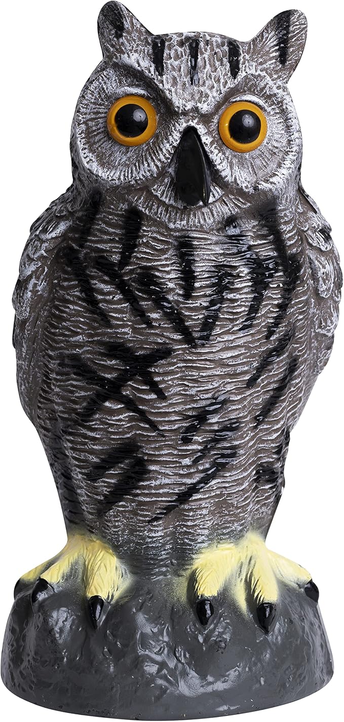 Owl Decoy to Scare Birds Away Plastic Owls Statue for Garden & Outdoors