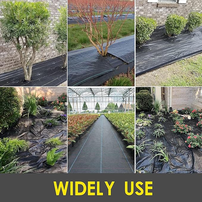 Weed Barrier Fabric Heavy Duty 6ft x 300ft, Garden Weed Landscape Fabric, Ground Cover Weed Blocker Cloth, Landscaping Fabric for Garden, Vegetable Beds, Driveway (WBF-6ft x 300ft)
