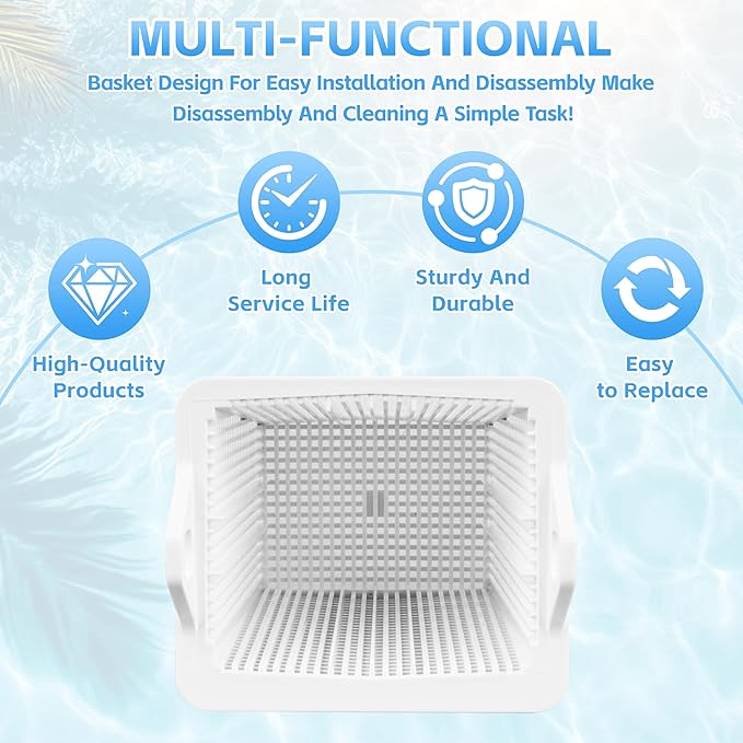 SPX1600M Skimmer Basket Fit for Hayward Super Pump Pool Strainer Basket Compatible with SP2607X10 SP2615X20XE SP1615X20 Inground Pool Pump