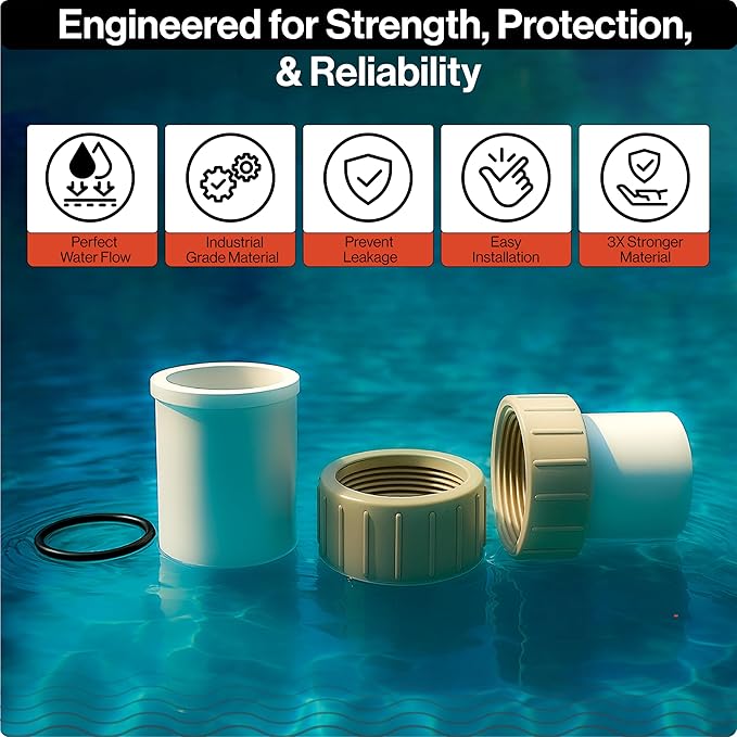 Swimables Union Replacement Kit Compatible with Pentair SuperFlo & SuperFlo VS Pool and Spa Pump 350157 - Replacement for Pentair 350157 - Made in USA