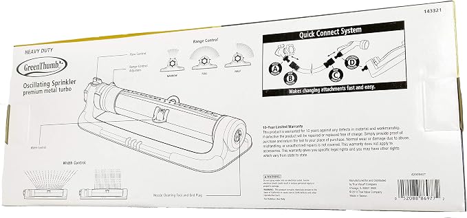 Green Thumb 4200MGT Green Thumb Heavy Duty Metal Oscillating Sprinkler
