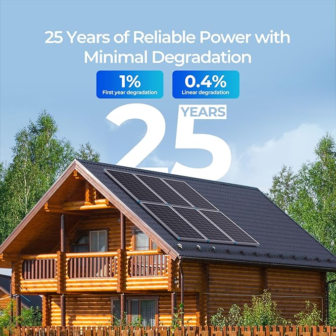 Renogy 2 Pack 200 Watt Solar Panels N-Type 24 Volt, 400W Solar Panel 16BB 25% High-Efficiency, PV Module Power Charger for RV Marine Cabin Roof Home Farm Battery