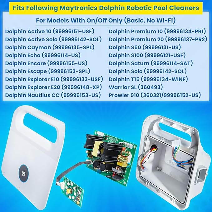 99956034 Power Supply for Dolphin Active 10,Solo,Cayman,Echo,Encore,Escape,E10,E20,Premium 10/20,S50,S100,Saturn,T15,Prowler 910 Robotic Pool Cleaner 99956034US-ASSY with 5898412LF Power Cord