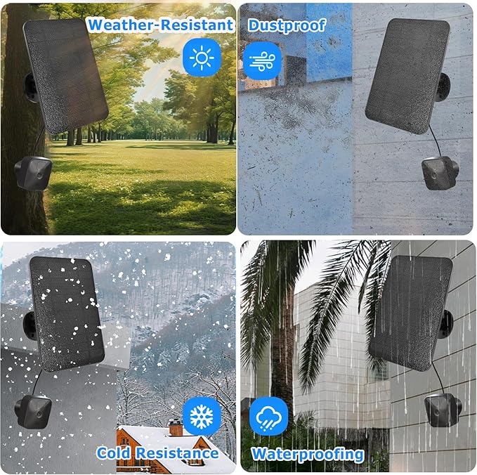 Solar Panel for Blink Camera, 4W Solar Panel Compatible with Blink Outdoor 4 (4th Gen) Camera, Waterproof Solar Charger for Camera Outdoor (3rd Gen)/XT3,XT2/XT(Not Included),10Ft Cable