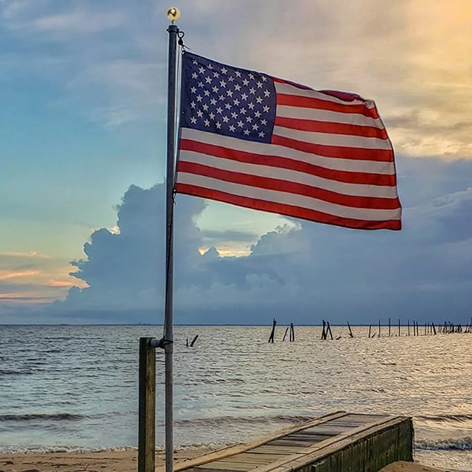 Large American Flag for Outside 15x25 | American Flag -US made in USA Flag Heavy Duty Outdoor with Embroidered Stars and Sewn Stripes Outdoor Flag for High Wind - FMAA Certified