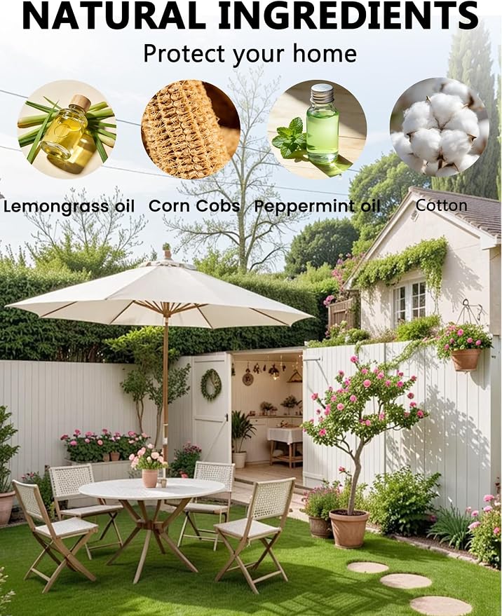 Deer Repellent for Plants, Granules for Garden & Outdoor, Long-Lasting Plant Guard, Creates Protective Zone for Flowers, Vegetables, Shrubs(8 Packs)