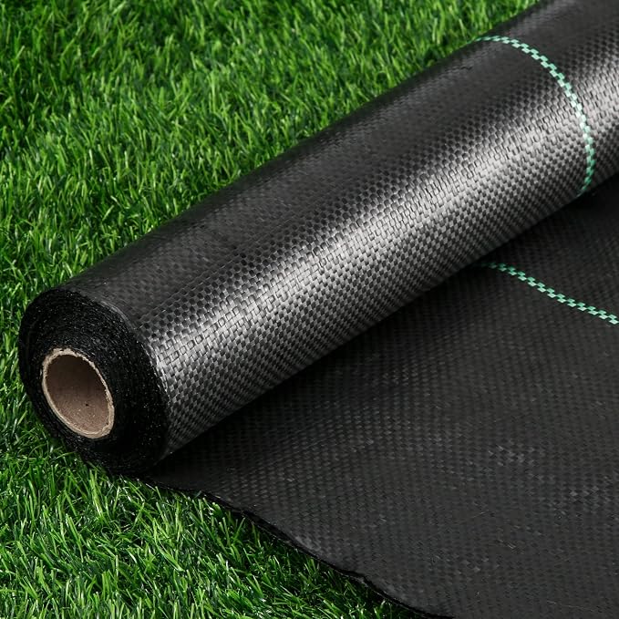 Weed Barrier Landscape Fabric Heavy Duty, 1.3FT x 50FT Thicken Garden Fabric Weed Mats, Weed Control Garden Cloth, Woven Geotextile Fabric for Garden Beds, Underlayment, Commercial Driveway