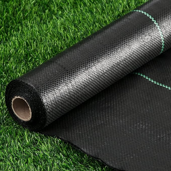 Weed Barrier Landscape Fabric Heavy Duty, 2.6FT x 50FT Thicken Garden Fabric Weed Mats, Weed Control Garden Cloth, Woven Geotextile Fabric for Garden Beds, Underlayment, Commercial Driveway