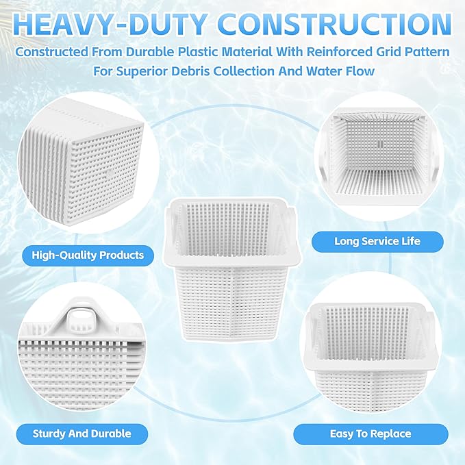 SPX1600M Pool Pump Strainer Basket, Reinforced-Duty Replacement for Hayward Super Pump, Heavy Duty Durable, 6” x 5.5” Approx with Handles