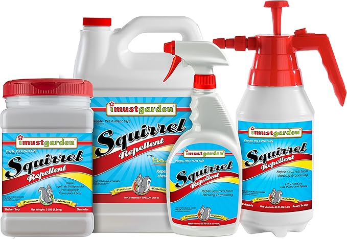 I Must Garden Squirrel Repellent - 3lb Granular - Stops Digging in Flower Pots and Beds