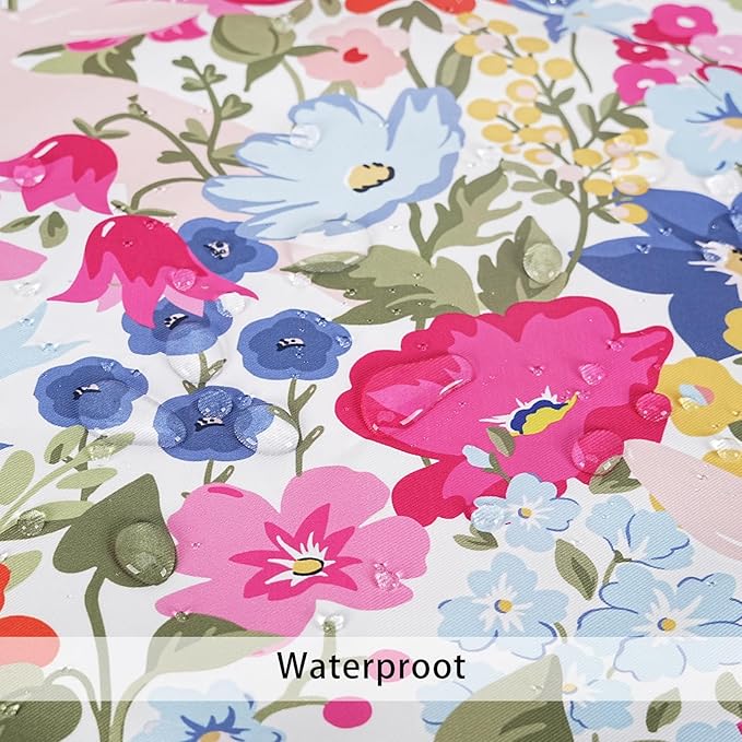 Adabana Spring Outdoor Waterproof Floral Pillow Covers Set of 2 Square Colorful Couch Cushion Cases 20x12 Inch Waterproof Decorative Pillows for Patio Garden Beach,Pink