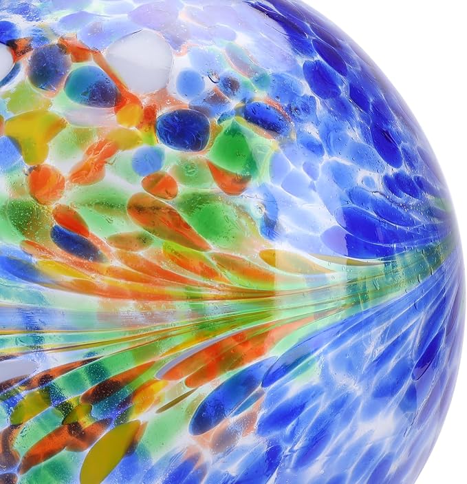 10 Inch Gazing Ball Glass Reflective Garden Globe Outdoor Gazing Globe Yard Ornament for Garden Yard Home Outdoor Decoration Multi, NOT Solar