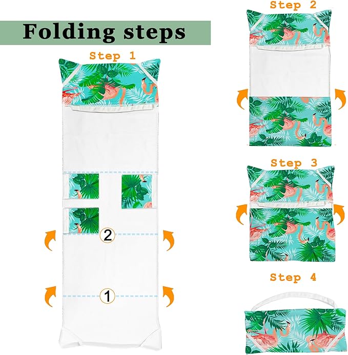 Beach Chair Cover (1Pc), Lounge Chair Covers with Side Pockets 85 x 30，Thick and Quick Dry Lounge Chair Towel Cover for Sun Lounger, Pool Beach Garden Outdoor Tanning Chair Cover,Flamingo Theme