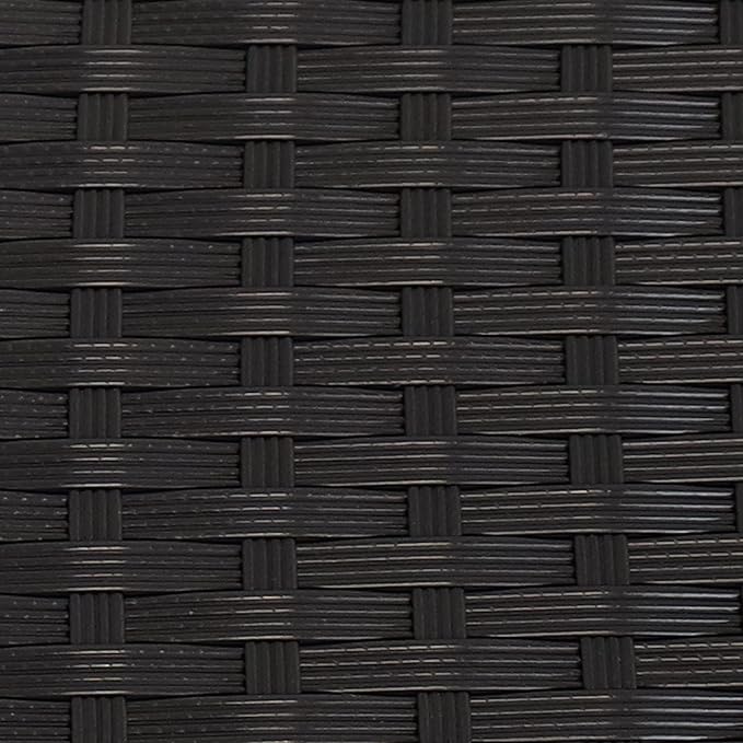 Sunnydaze Faux Wicker Storage Box - Outdoor Deck Box with Handles - 75-Gallon Front Door Package Delivery Box with Hinged Lid - Black
