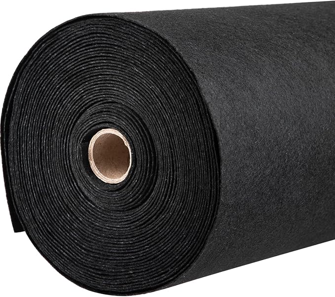 VEVOR Geotextile Landscape, 3ft x 100ft 8 oz, Non-Woven PP Drainage 350N Tensile Strength & 440 N Load Capacity, for Ground Cover, Garden Fabric, French Drains, Black