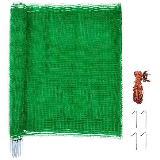 Temporary Fence with Posts 4' x 100' for for Dogs Outdoor Backyard | Plastic Garden Fence Animals Barrier with Fiberglass Stake Windbreak Rope, Portable Outdoor Fence Easy to Use