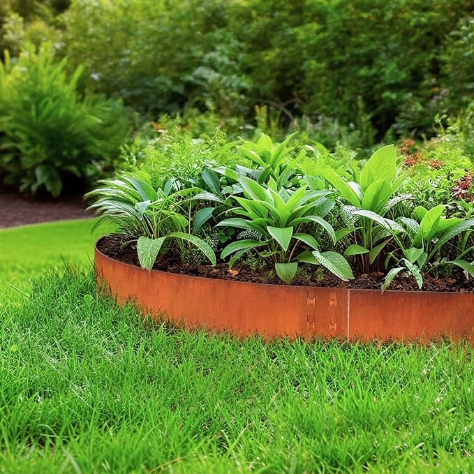 Corten Steel Edging Corten Steel Landscaping Edging 12" H x 40" L Metal Garden Edging Landscape Edging Metal Border Edge Rusted for Yard Lawn Outdoor Flower Plant 6 pcs by GZGNEEVL