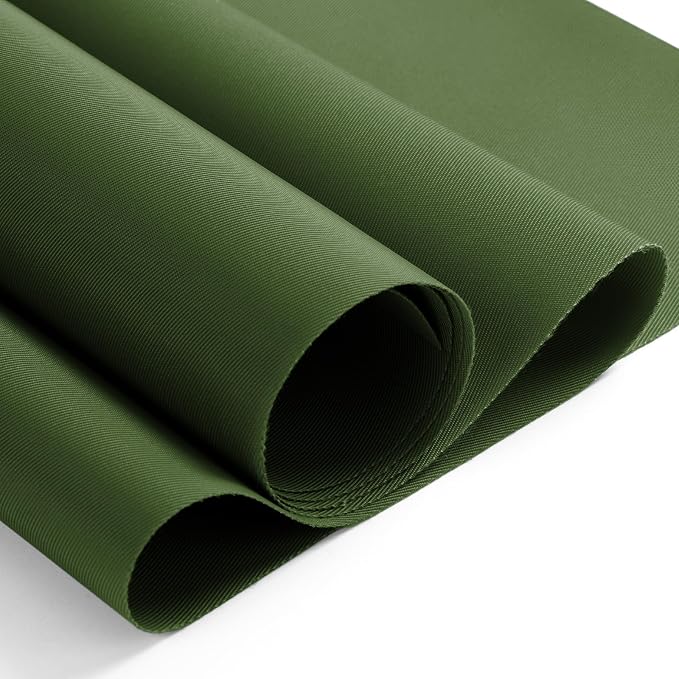 Nylon Fabric, 58" W 420D Waterproof Fabric 5 Yard Ripstop Nylon Material Outdoor Upholstery Twill Sewing Material for Patio Chair, Cushion, Purse, Tote Bag, Tent, Tarp Cover, DIY Project Retro Green