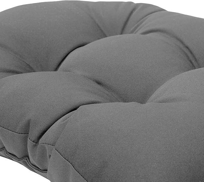 QILLOWAY Outdoor High Back Chair Cushion for Adirondack, All Weather Rocking Chair Cushions Thick Padded Replacement for Patio Furniture Set of 4,Dark Grey
